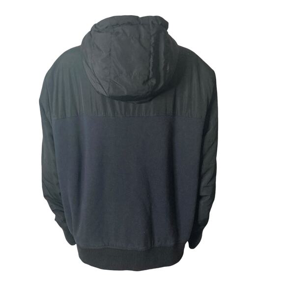 Disney Paris Bomber Jacket Mens XL Spell Out Pin Full Zip Black - Picture 2 of 10